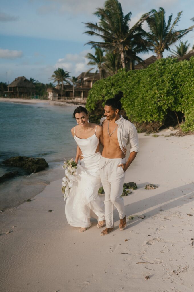Rivieya Maya wedding inspired photoshoot on the beach.