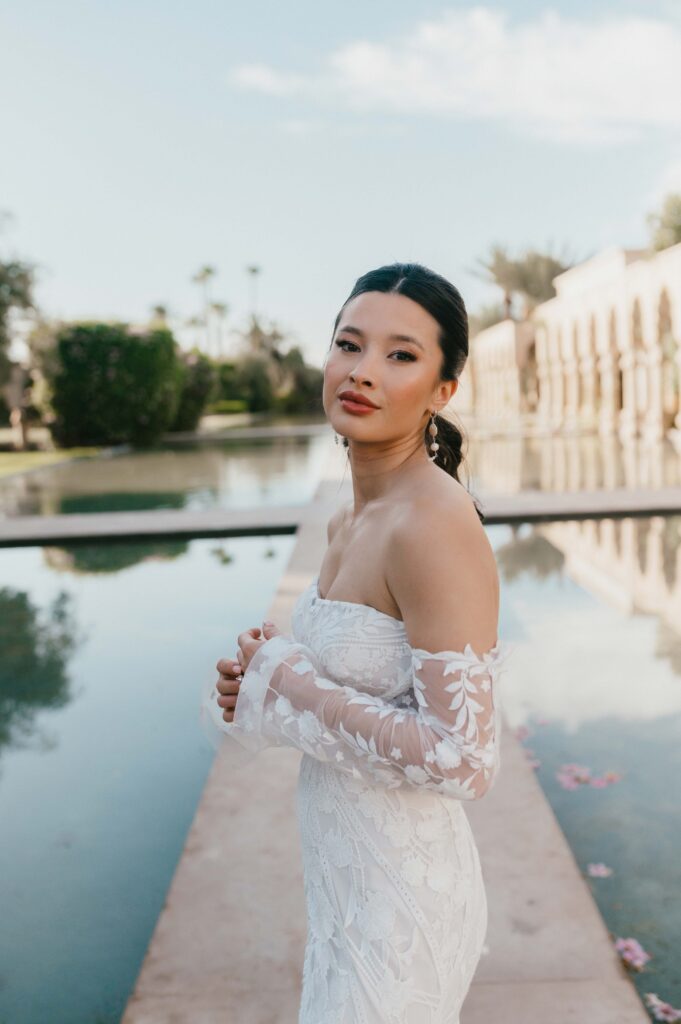 Close up of bride Moira. Editorial destination wedding photography. 