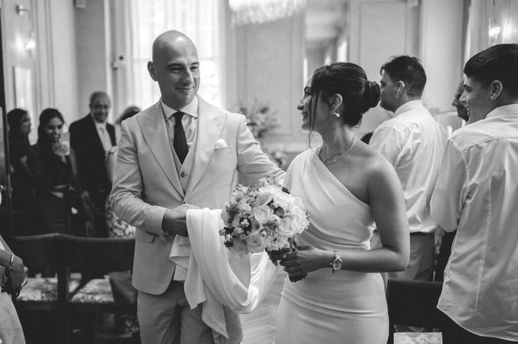 Chelsea old town hall wedding ceremony of Raissa and Vasileios. 