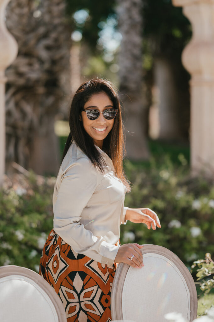 Siham from La Perle Events Marrakech smiling at the camera.